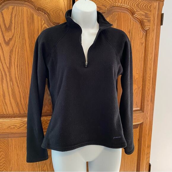 Patagonia Capilene Black Fleece Long Sleeve Pullover Women’s Medium 1/4 Zipper - Picture 13 of 14